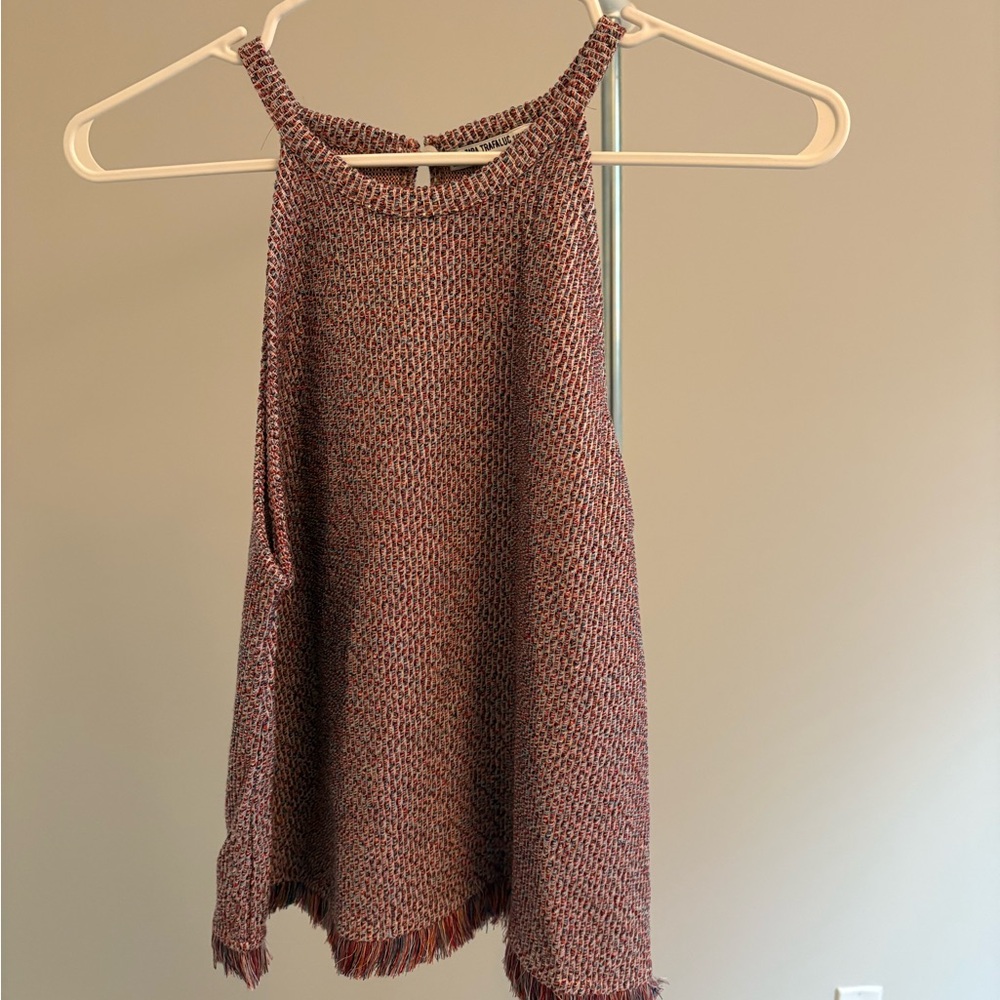 Brand New Without Tags Zara Multicolor Knit Halter Top - Medium